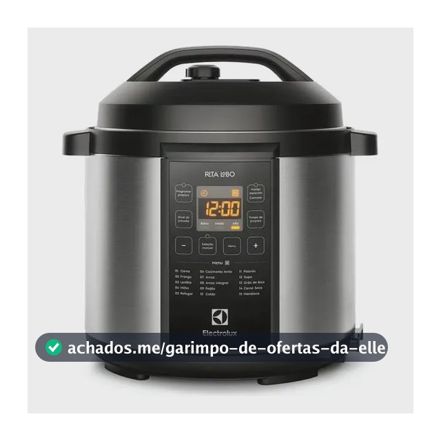 Panela de Pressão Elétrica Electrolux por Rita Lobo 6L Preta Experience Digital PCC20