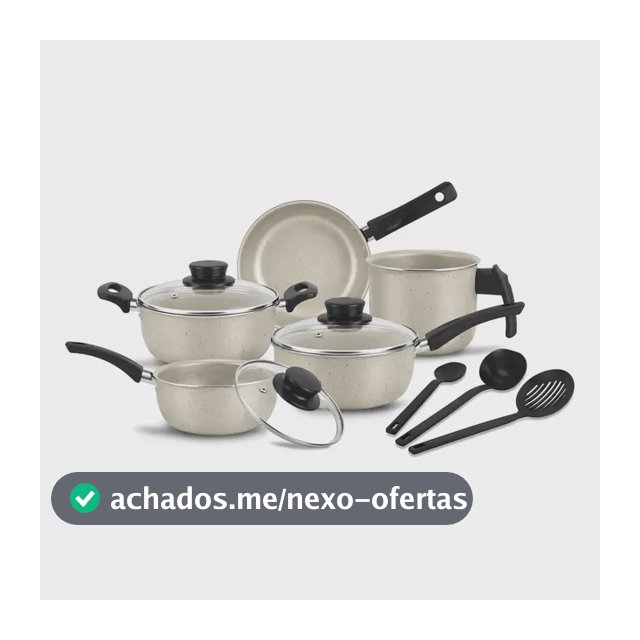 Jogo De Panela Antiaderente Conjunto Caçarola Kit 8 Peças Baunilha