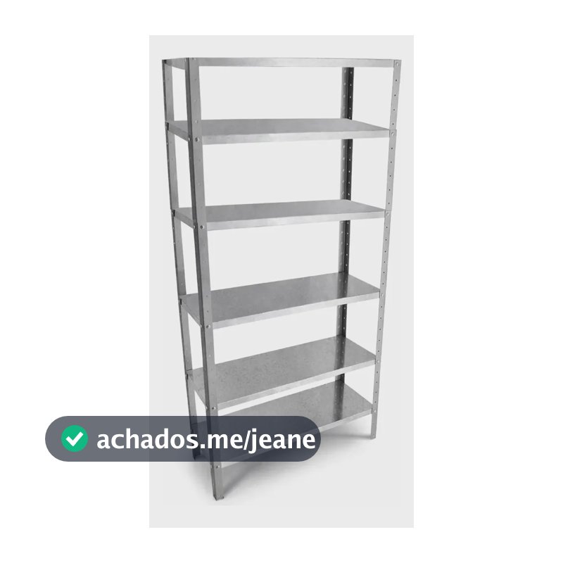 Estante Prateleira Multiuso Aço Galvanizado 180x60x28cm Prateado