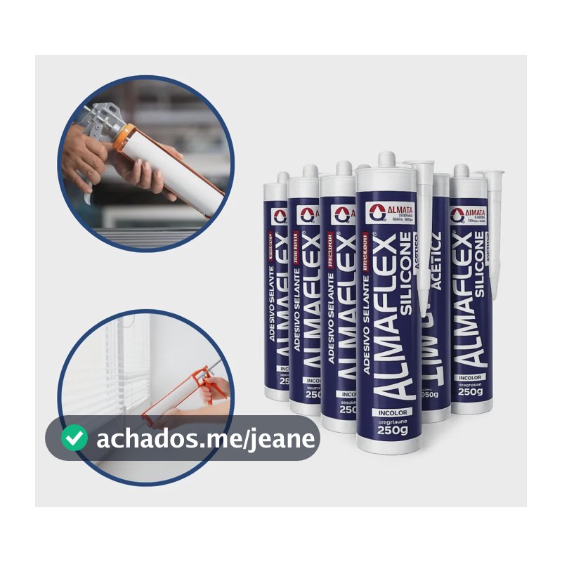 Kit 6 Unidade Silicone Acetico Incolor Almaflex Premium 250g