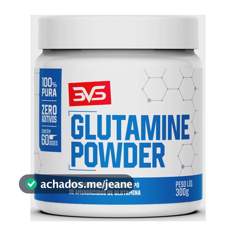 Glutamina 100% Pura 300g - Fórmula Exclusiva Com Insumos Importados E 5g De Glutamina Por Dose (60 Doses)