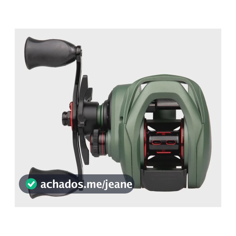 Carretilha Pesca Kawana Luna 186g Drag 8kg 8.2:1 Robusta Verde-escuro Direito