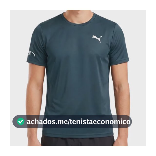 Camiseta Puma Masculina Térmica Manga Curta Proteção Uv 50+