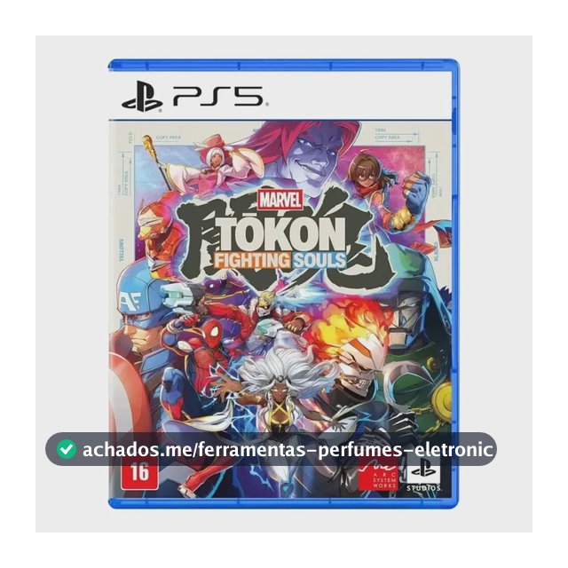 Marvel Tōkon Fighting Souls Jogo PlayStation 5 Edição Padrão Combate Online Arte Estilo Anime