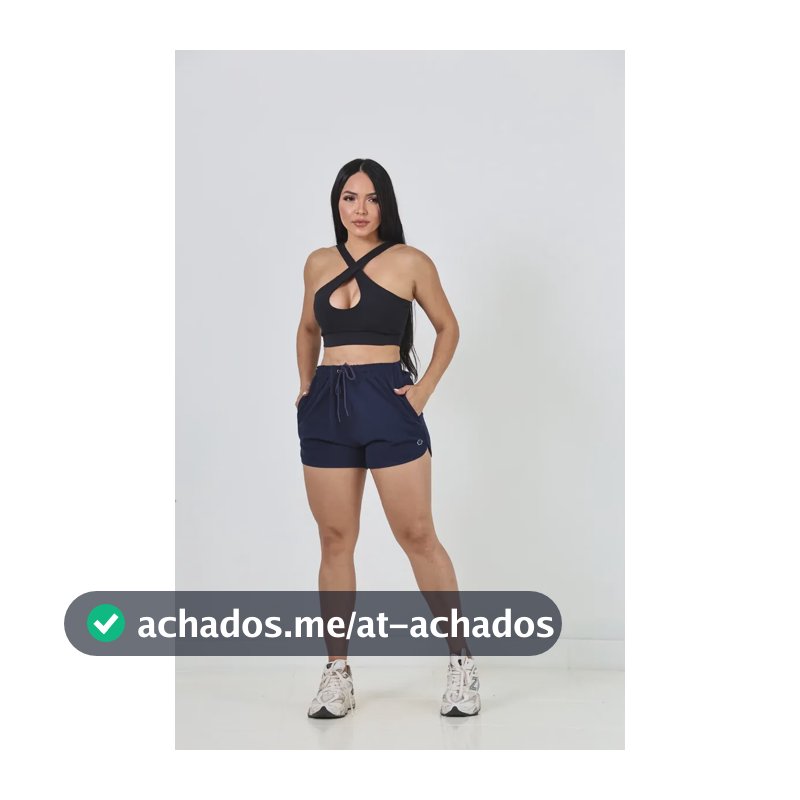 Shorts Feminino Elastano E Poliéster  Academia Praia Laser Azul-marinho Liso P