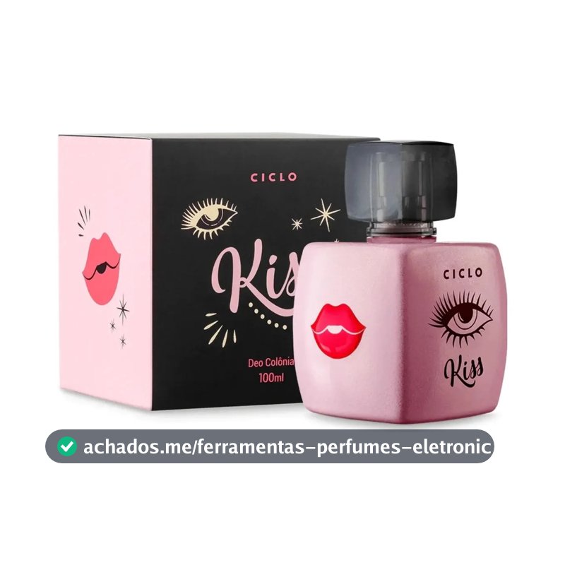 Perfume Deo Colônia Kiss Com Caixa Feminino 100ml Ciclo Cosméticos Presente
