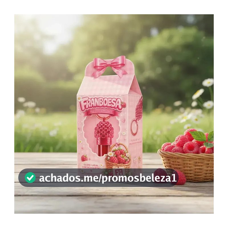 Gloss Labial Franboesa Lip Gloss Brilho Hidratante Efeito Luminoso Maquiagem Para Lábios