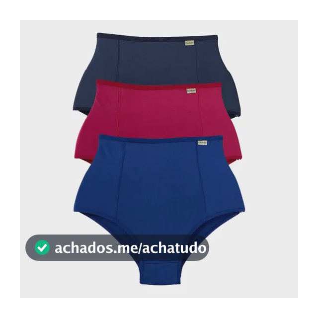 Kit 3 Calcinha Cinta Suplex Alta Modela Cintura