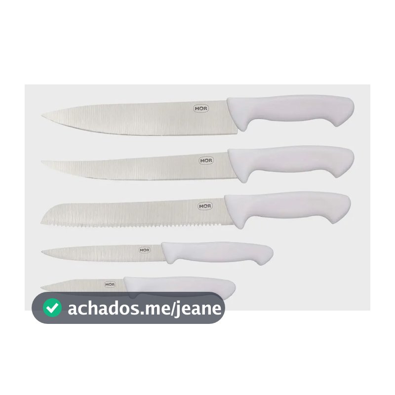 Kit Facas Churrasqueiro Assador Profissional C/ 5 Peças Mor