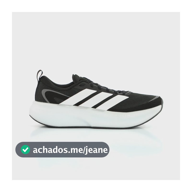 Tênis adidas Supernova Glide Corrida Confortável Preto E Branco 43 Br