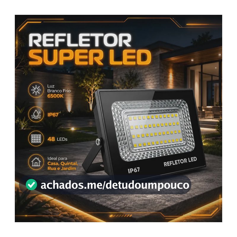 kit 2 Refletor Led 200w Holofote Bivolt Prova D'água Cor Branco Frio 6500k