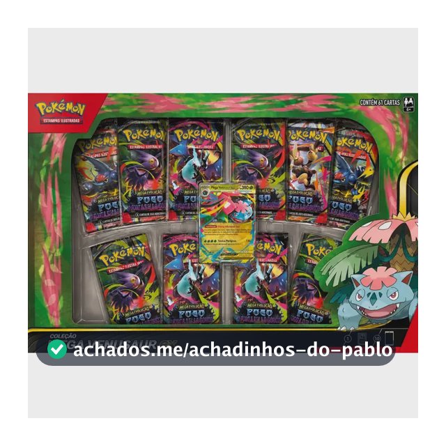Box Pokémon Mega Venusaur Ex - Fogo Fantasmagórico