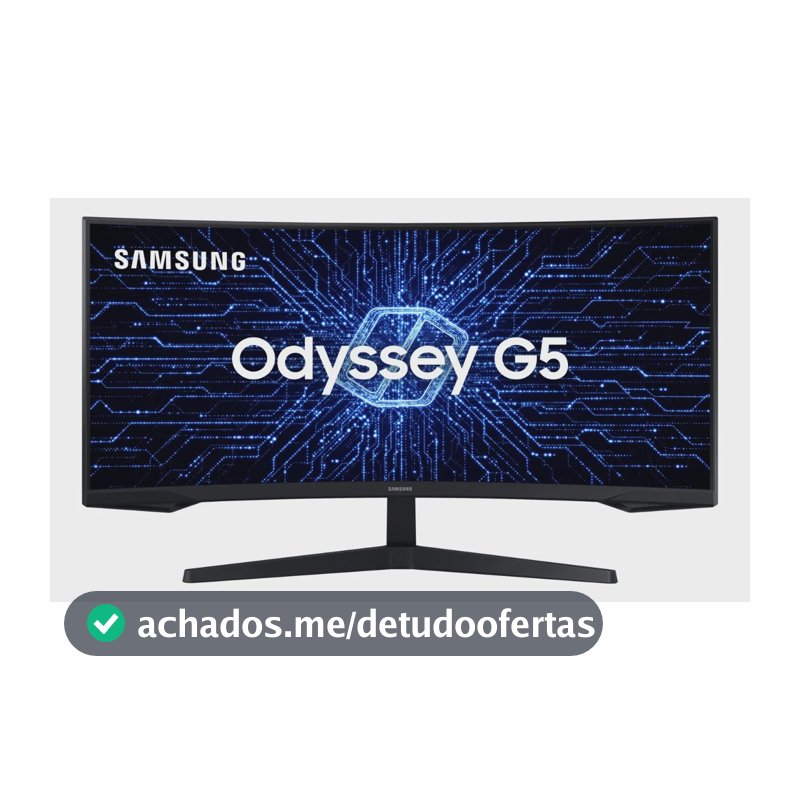 Monitor Gamer Curvo Samsung Odyssey 34" G5 165 Hz 1ms Ultrawide Preto