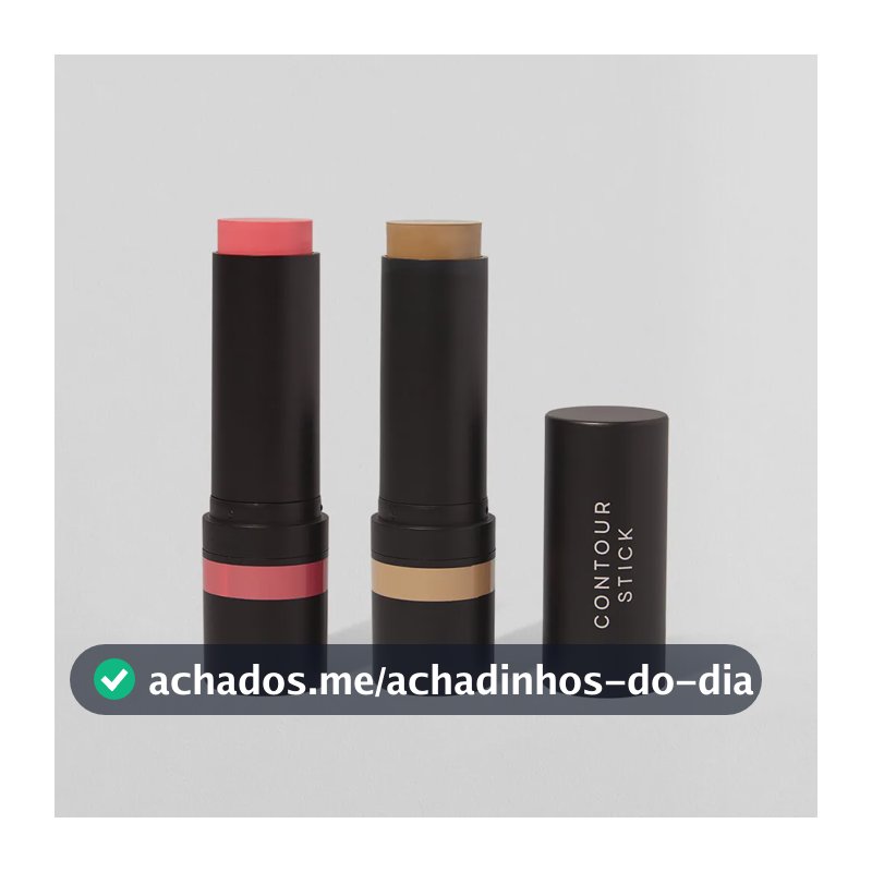 Kit Blush Em Bastão Rosa Claro + Contorno Em Bastão Marrom