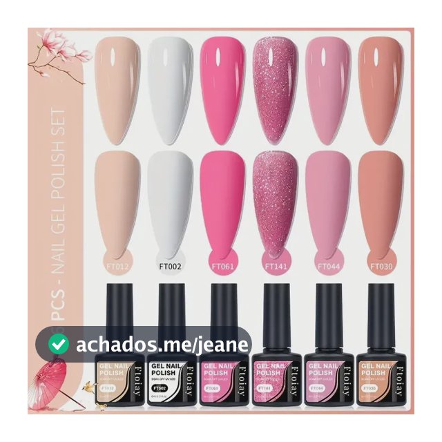 Kit Esmaltes Em Gel 6 Cores Tons Frios Se0098