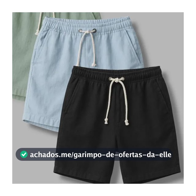 Kit 3 Shorts Masculino Bermuda Linho Verão Envio Imediato