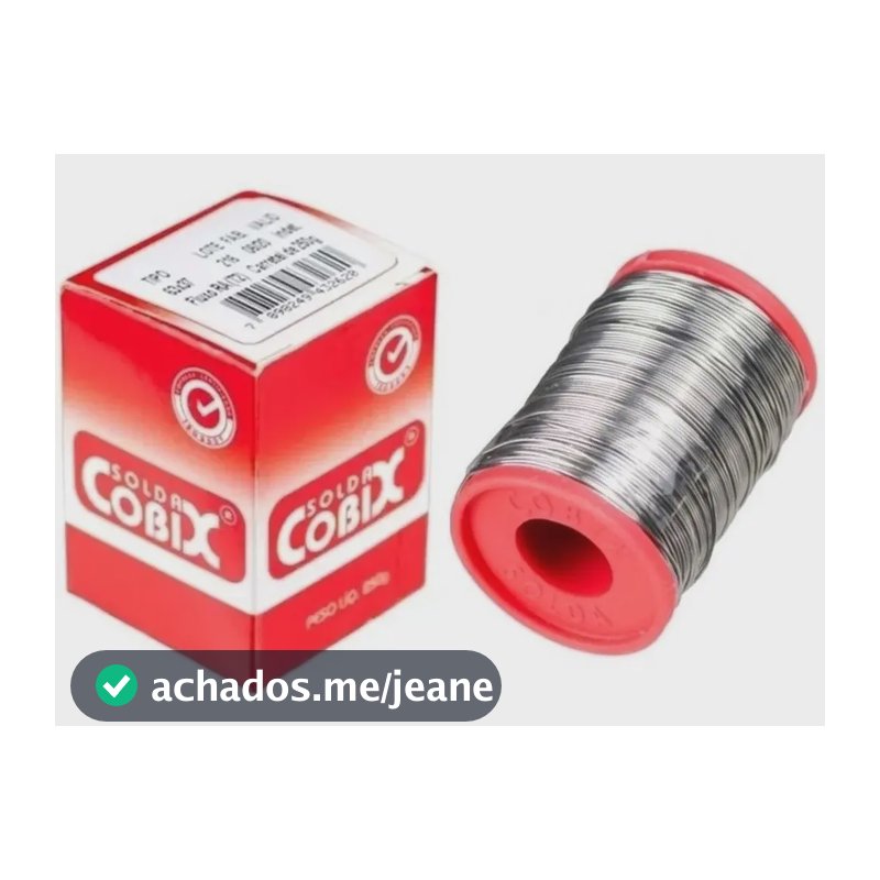 Solda Estanho 0,5mm Com Fluxo Rolo 250g - Cobix Coral