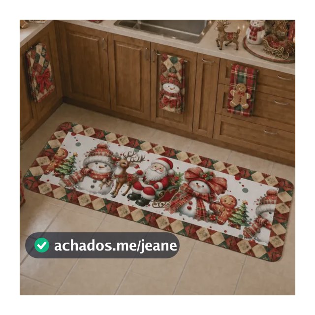 Passadeira Avulsa Antiderrapante (decoração, Natal, Festas)