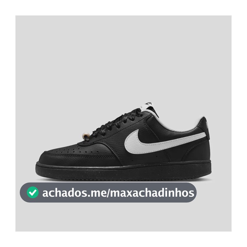 Tênis Nike Court Vision Low Feminino Preto/branco 37 Br