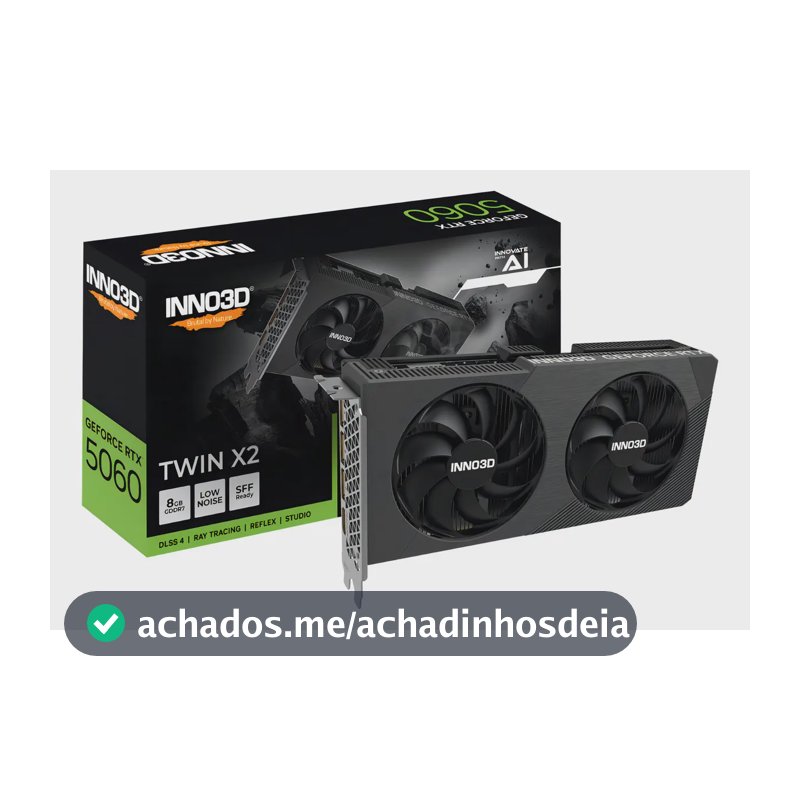 Placa de Vídeo INNO3D GeForce RTX 5060 Twin X2 8GB GDDR7 128-bit