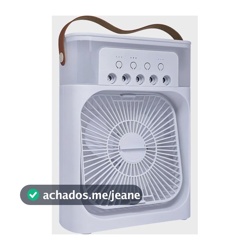 Ventilador Umidificador de Mesa Brazilhouse 10W USB LED Timer Branco