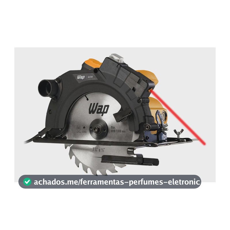 Serra Circular Elétrica WAP ESC 1500 com Guia Laser e 1500W de Potência