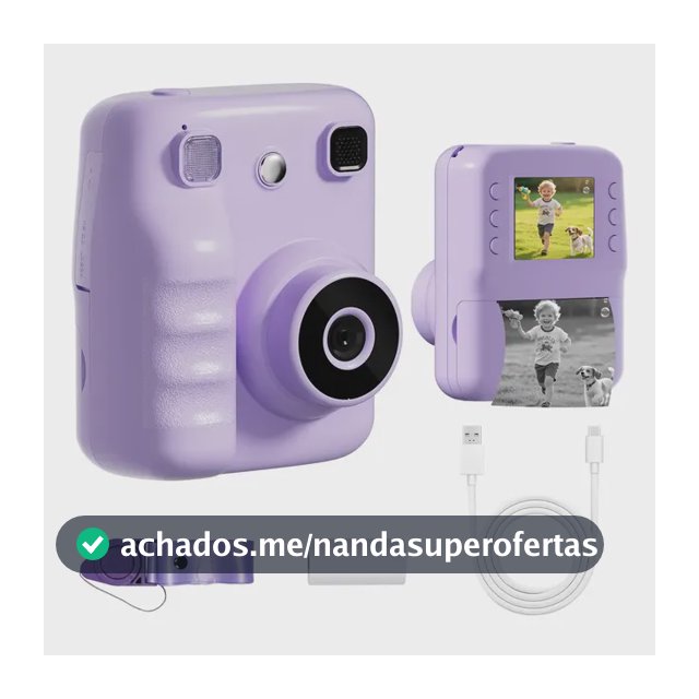 Câmera Digital Instantânea para Crianças Inova com Impressão Térmica e Tela 2.4"