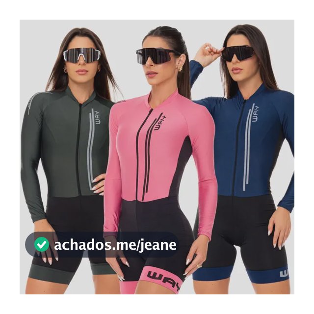 Macaquinho Feminino Ciclismo Bike Macacão Short Manga Longa