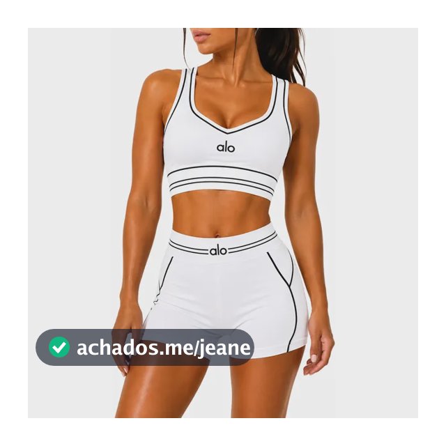 Conjunto  Verão Alo Top +  Short - Lançamento Branco P/m