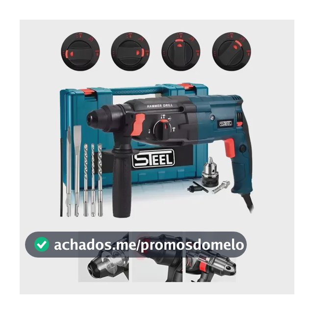 Martelete Rompedor Sds Plus 960w 3.5j + Furadeira Industrial