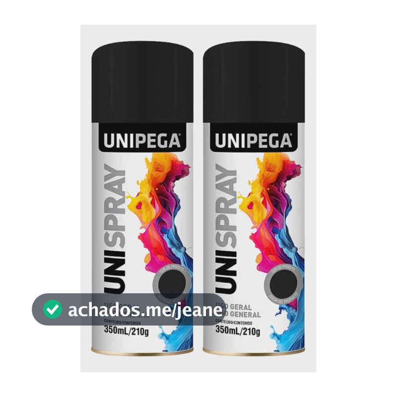 Kit 2 Tinta Uso Geral Pintura Todas As Cores Automotivo Preto Fosco