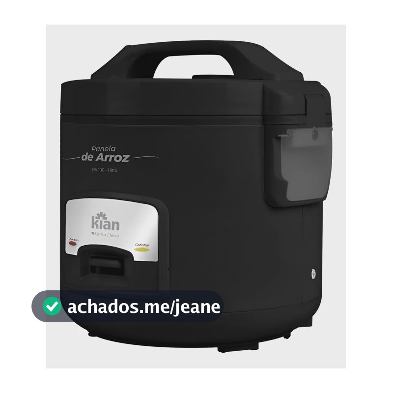 Panela De Arroz Elétrica Inox 5 Xícaras 400w Kian Preto 60