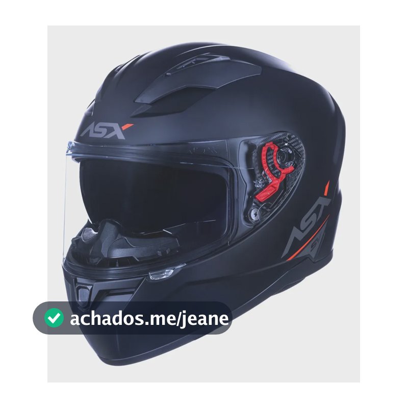 Capacete Moto Asx City Solid Sv Visor Solar Preto Sólido Fosco 57/58