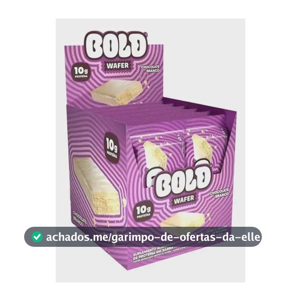 BOLD Wafer Sabor Chocolate Branco 10g de Proteína 40g 12 un.