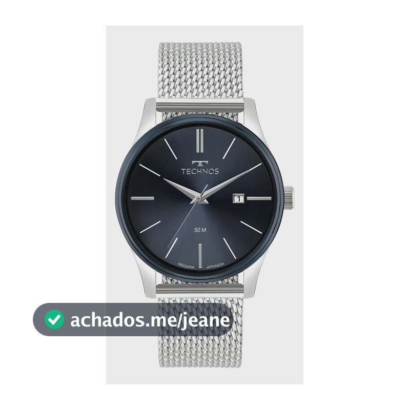 Relógio Technos Masculino Steel Bicolor 42mm Marinho Quartzo