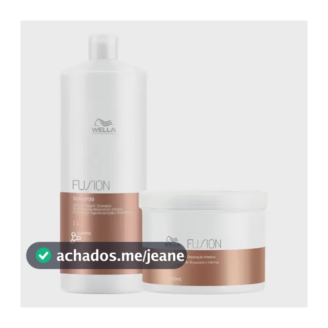 Kit Wella Fusion - Shampoo 1l + Máscara 500ml