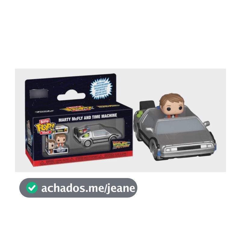 De Volta Ao Futuro Delorean Com Marty Mcfly Funko Bitty Pop