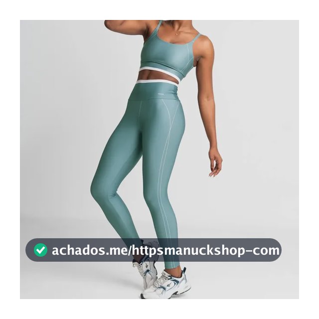 Kit Conjunto Ciclico  Calça Legging E Top  Academia Fitness Verde P