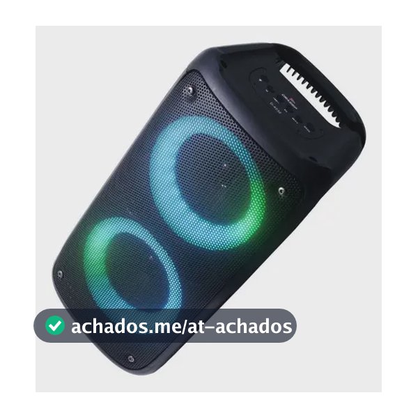 Super Caixa De Som Completa Amplificada 200w 40 Cm De Altura Cor Preto