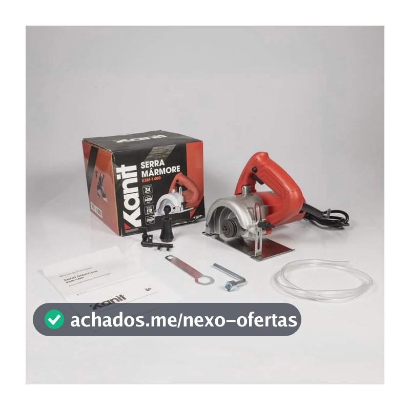Serra Mármore Kanit P/ Corte Concreto 1400w Com Acessórios 220v