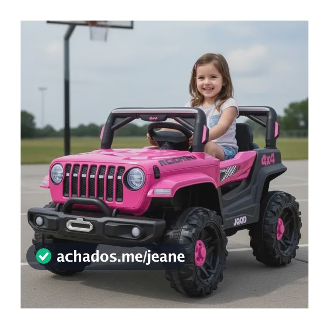 Jipe Infantil Elétrico 12v Carrinho Controle Remoto Música Brinq Kids