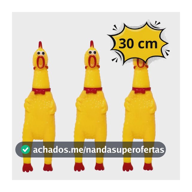 3 Brinquedos Pet Mordedor Frango Galinha De Borracha - 30 Cm