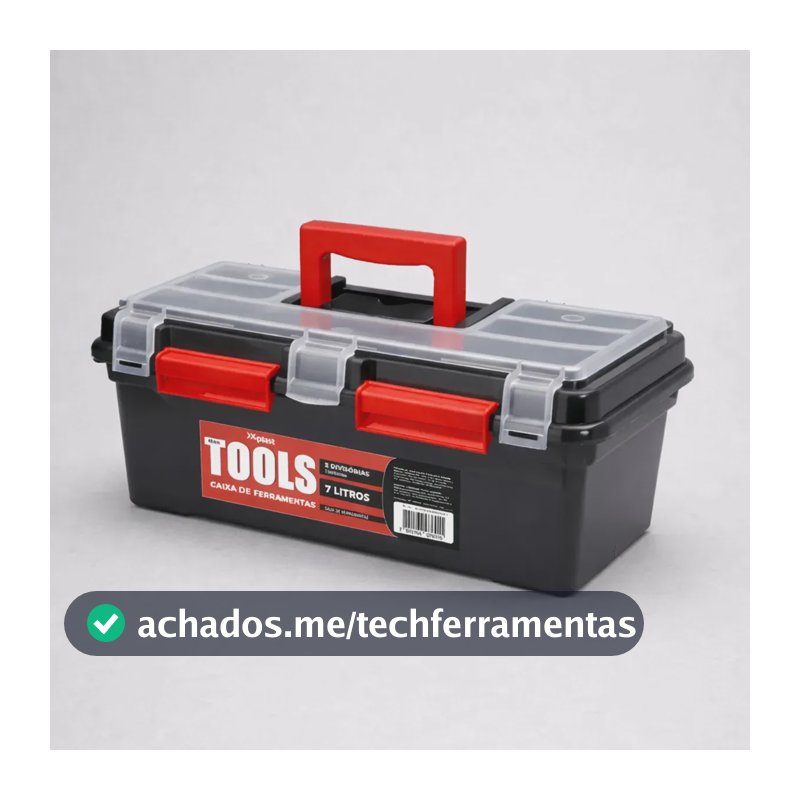 Maleta Caixa De Ferramenta Resistente Reforçada Organizadora
