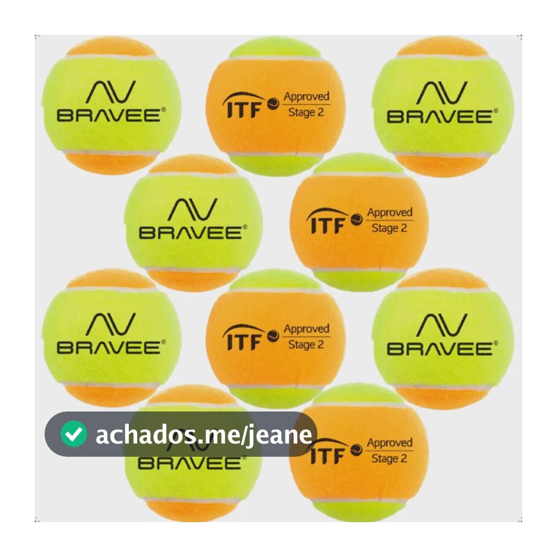 Bolas Profissionais Beach Tennis Bravee 20 Unidades Laranja/Amarelo