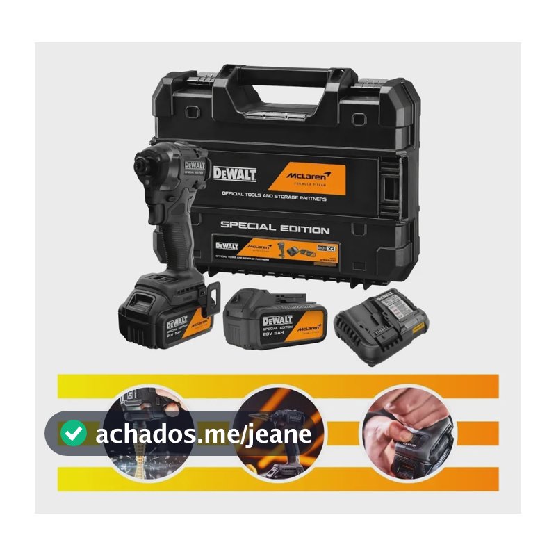 Kit Chave De Impacto Dcf86mp2t Mclaren Dewalt 127/220v