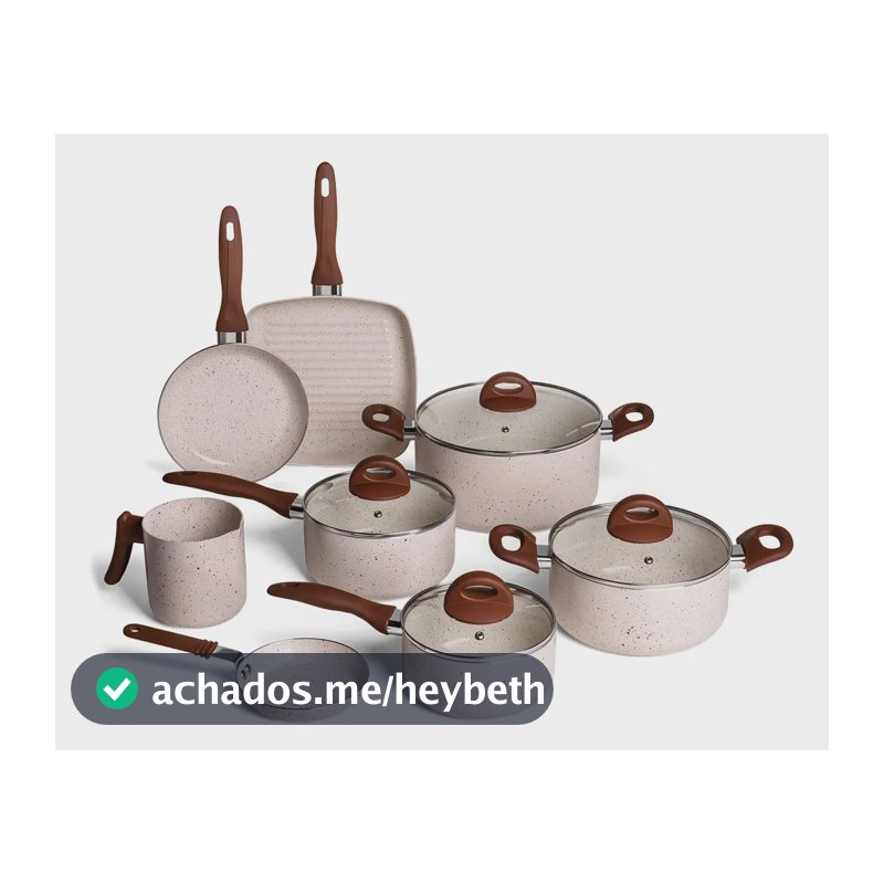Conj de Panelas 8 Peças Ceramic Life Smart Plus Vanilla - Brinox
