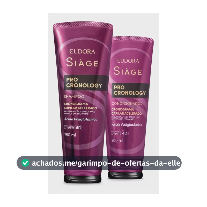 Combo Siàge Pro Cronology: Shampoo 250ml + Condicionador 200