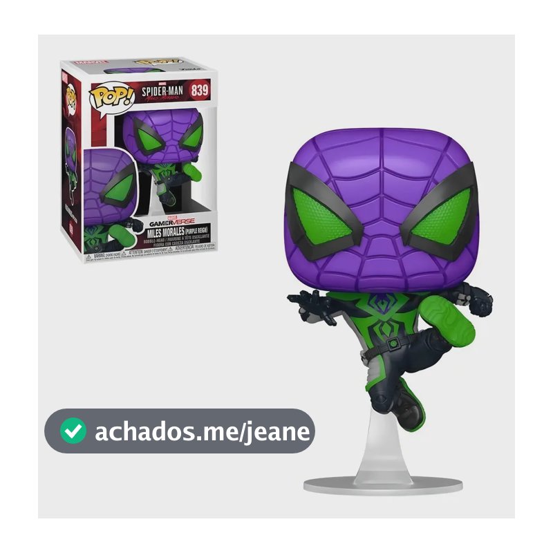 Funko Pop! Marvel Spider-man Miles Morales Purple Reign #839