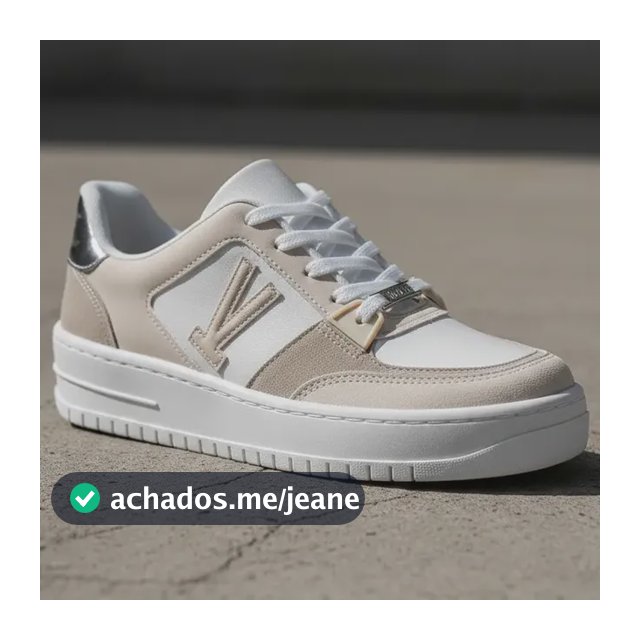 Tênis Vizzano Flatform Feminino Casual  Mix De Texturas