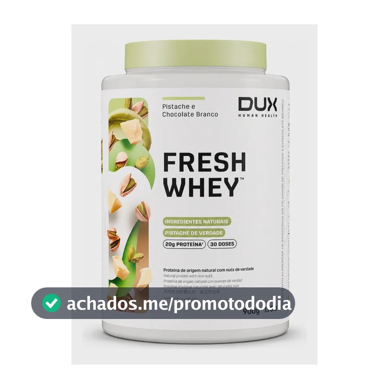 Proteína Dux Nutrition FreshWhey em pó sabor Pistache e Chocolate Branco x 900g